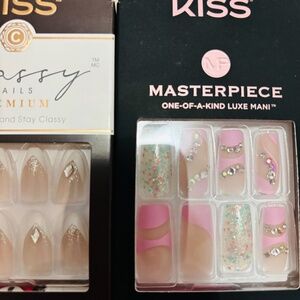 Kiss USA Glue-On Press-On Nail 4 Boxes Lot - New